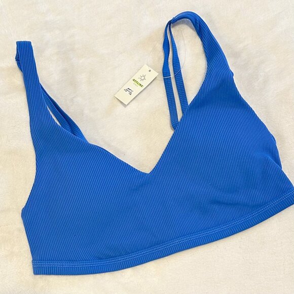 aerie Other - NWT Offline by Aerie Goals Blue Ribbed Padded Sports Bra - Size: Medium